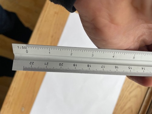 Righello alluminio 30cm - alluminio,